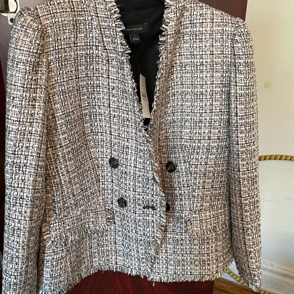 Ann Taylor tweed blazer